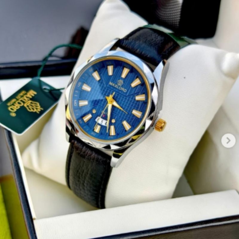 Maxlord Leather Premium Watch (Blue) Maxlord Leather Premium Watch