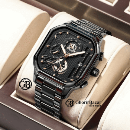 Poedagar 628 Quartz Stainless Strap (Black)