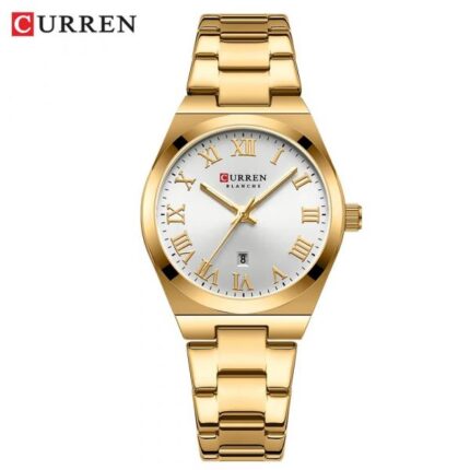 Curren 9095 Original Quartz Watch For Women (Gold+White)