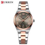 Curren 9095 Original Quartz Watch For Women (Silver+Rose Gold+Gray)