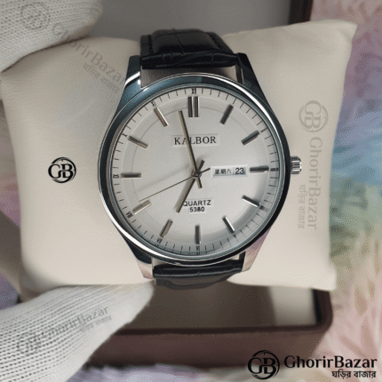 Kalbor 5380 Leather Belt (Black+White)