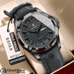 POEDAGAR 895 Luminous Leather Men’s Watch (Grey)