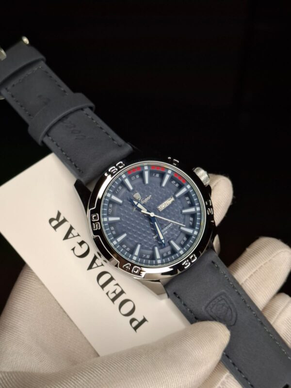 Poedagar 895 Luminous Leather Watch For Men (Blue)