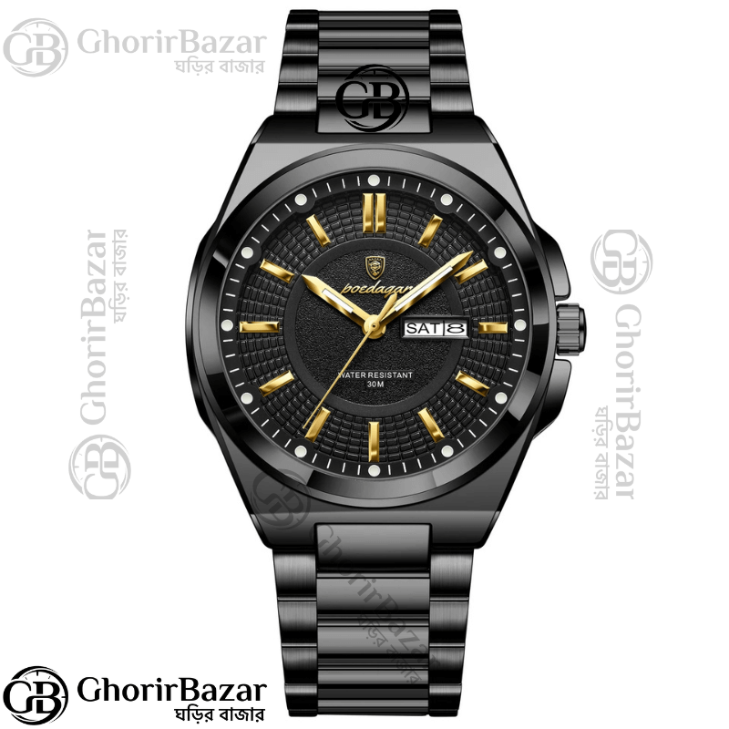 Poedagar 896 Fashion Brand Men's Watch (Black)