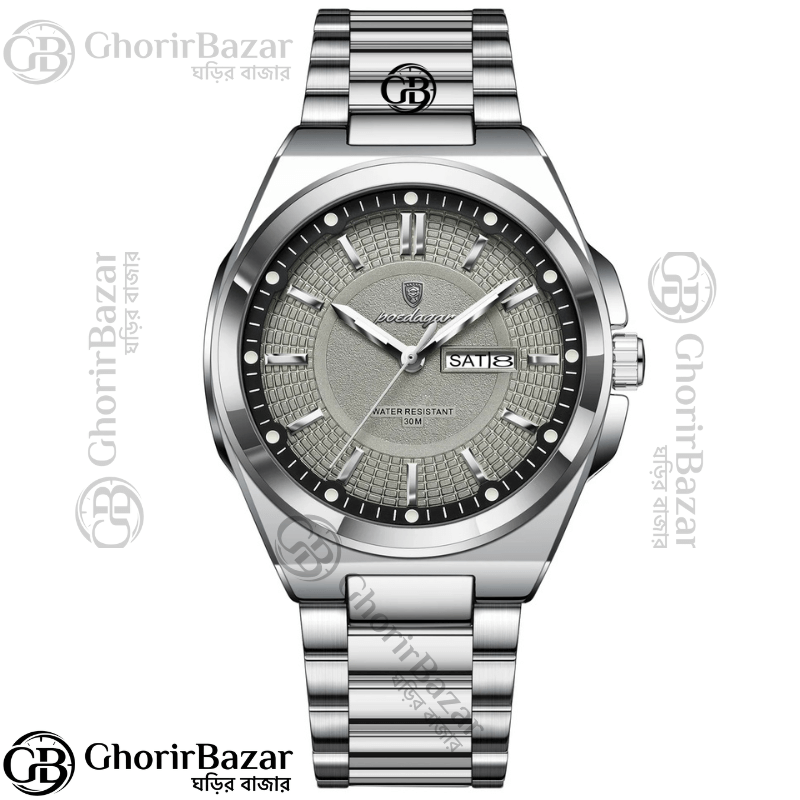 Poedagar 896 Fashion Brand Men's Watch (Silver+Grey)