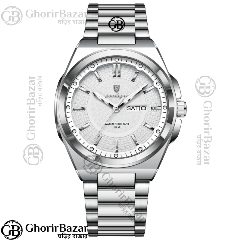 Poedagar 896 Fashion Brand Men's Watch (Silver+White) Poedagar 896 Fashion Brand Men's Watch (Silver+White)