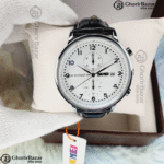 SKMEI 9301 Premium Leather Men Quartz Watch (Black+White) - Image 2