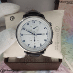 SKMEI 9301 Premium Leather Men Quartz Watch (Black+White+Blue) - Image 2