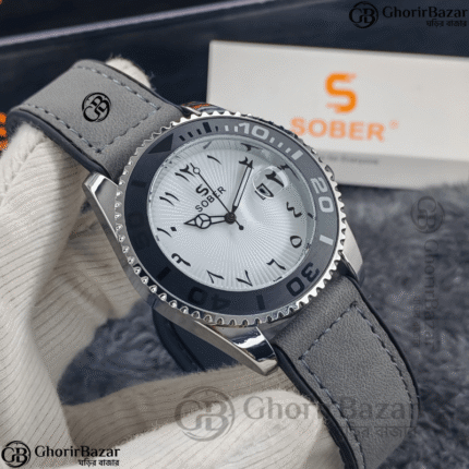 Sober 7509 Belt Premium Watch (Ash+White)