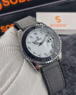 Sober 7509 Belt Premium Watch (Ash+White) - Image 2