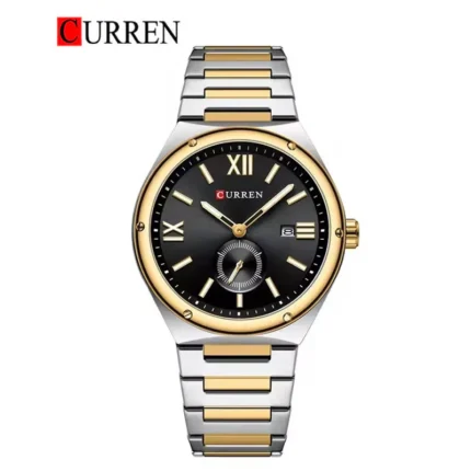 CURREN 8471 Men's Stainless Steel Watch (Silver Gold Black)