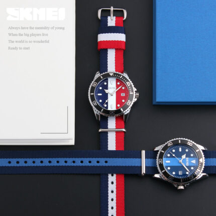 SKMEI 9133 Nylon Straps Casual Quartz Movement Watch