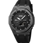 SKMEI 2243 Dual Movt Silicon Belt Sports Watch For Men's (Black)
