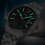 SKMEI 9319 Quartz Luminous Luxury Stainless Steel Classic Men’s Wrist Watches (Luminous)