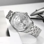 SKMEI 9319 Quartz Luminous Luxury Stainless Steel Classic Men’s Wrist Watches (Silver)