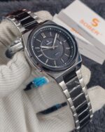 SOBER 13869 Fashion Brand Men’s Watch (Silver+Black)