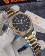 SOBER 13869 Fashion Brand Men’s Watch (Silver+Gold+Black)