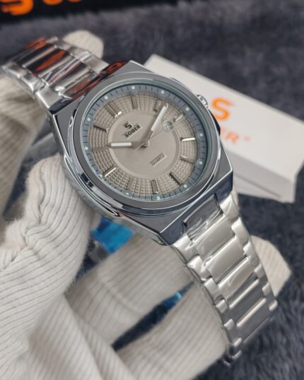 SOBER 13869 Fashion Brand Men’s Watch (Silver+Grey)