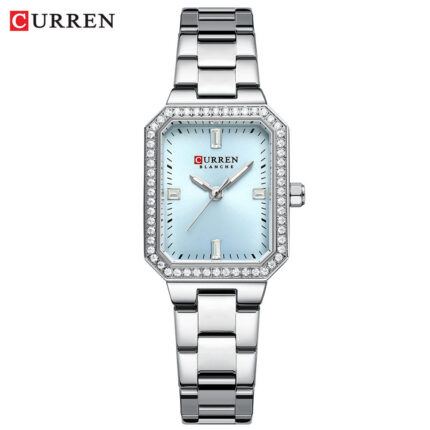 Curren 9102 Women’s Stainless Steel Watch (Silver+Blue)