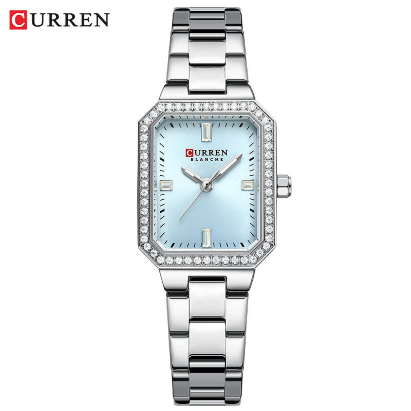 Curren 9102 Women’s Stainless Steel Watch (Silver+Blue)
