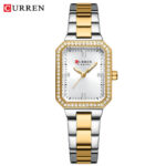 Curren 9102 Women’s Stainless Steel Watch (Silver+Gold+White)
