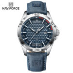 Naviforce 8023 Men’s Leather Watch (Blue)