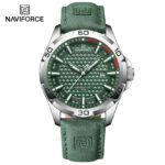 Naviforce 8023 Men’s Leather Watch (Green)