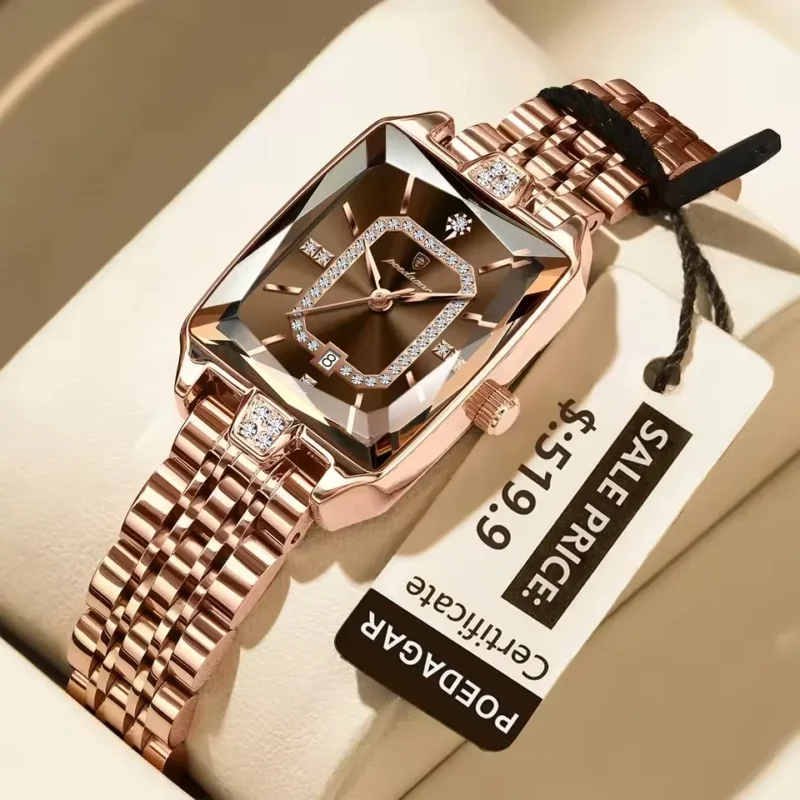 Poedagar 785 Ladies Watch Stainless Steel (Rose Brown)