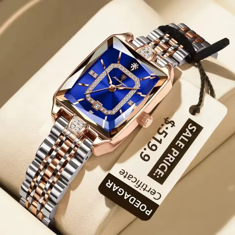 Poedagar 785 Ladies Watch Stainless Steel (Silver+Rose+Blue)