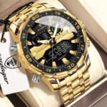 Poedagar E122 Men's Multifunctionality Chronograph Quartz Watch (Gold+Black).jpg
