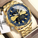 Poedagar E122 Men's Multifunctionality Chronograph Quartz Watch (Gold+Blue).jpg