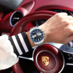 Poedagar E122 Men's Multifunctionality Chronograph Quartz Watch (Gold+Blue) - Image 4
