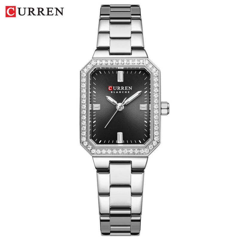 Curren 9102 Women’s Stainless Steel Watch (Silver+Black)