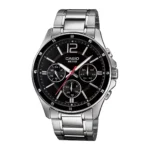 Casio Enticer MTP-1374D-1AVDF Analog Wrist Watch for Men (Silver+Black)