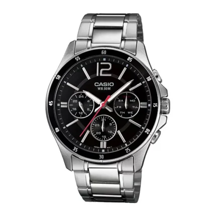 Casio Enticer MTP-1374D-1AVDF Analog Wrist Watch for Men (Silver+Black)