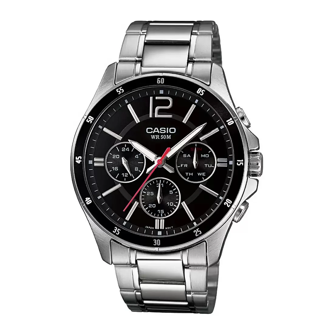 Casio Enticer MTP-1374D-1AVDF Analog Wrist Watch for Men (Silver+Black) Casio Enticer MTP-1374D-1AVDF Analog Wrist Watch for Men (Silver+Black)