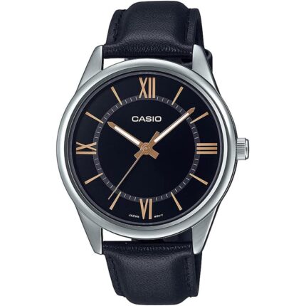 Casio MTP-V005L-1B5UDF Leather Strap Watch For Men (Black)