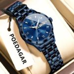 Poedagar 503 Luxury Luminous Watch For Woman (Blue)