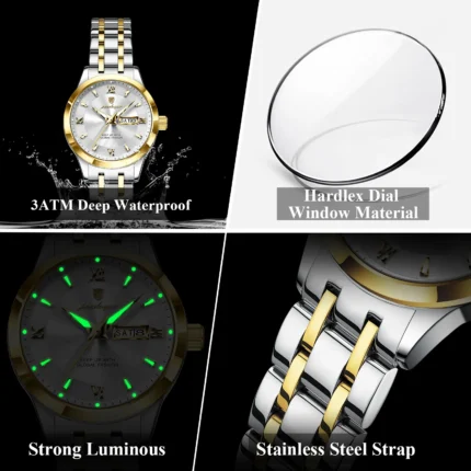 Poedagar 503 Luxury Luminous Watch For Woman Features
