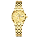 Poedagar 503 Luxury Luminous Watch For Woman (Gold)