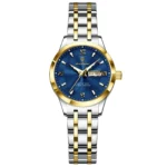 Poedagar 503 Luxury Luminous Watch For Woman (Silver+Gold+Blue)