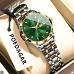 Poedagar 503 Luxury Luminous Watch For Woman (Silver+Gold+Green)