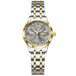 Poedagar 503 Luxury Luminous Watch For Woman (Silver+Gold+Grey)
