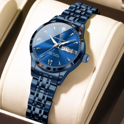 Poedagar 504 Luxury Luminous Watch For Woman (Blue)