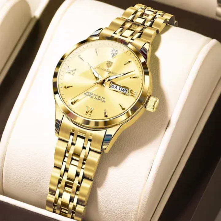 Poedagar 504 Luxury Luminous Watch For Woman (Gold) Poedagar 504 Luxury Luminous Watch For Woman (Gold)
