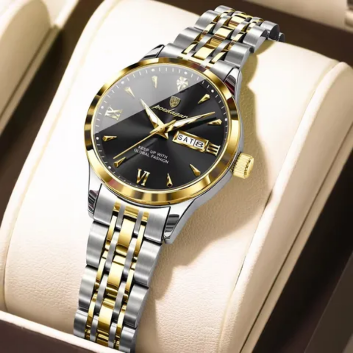 Poedagar 504 Luxury Luminous Watch For Woman (Silver+Gold+Black) Poedagar 504 Luxury Luminous Watch For Woman (Silver+Gold+Black)
