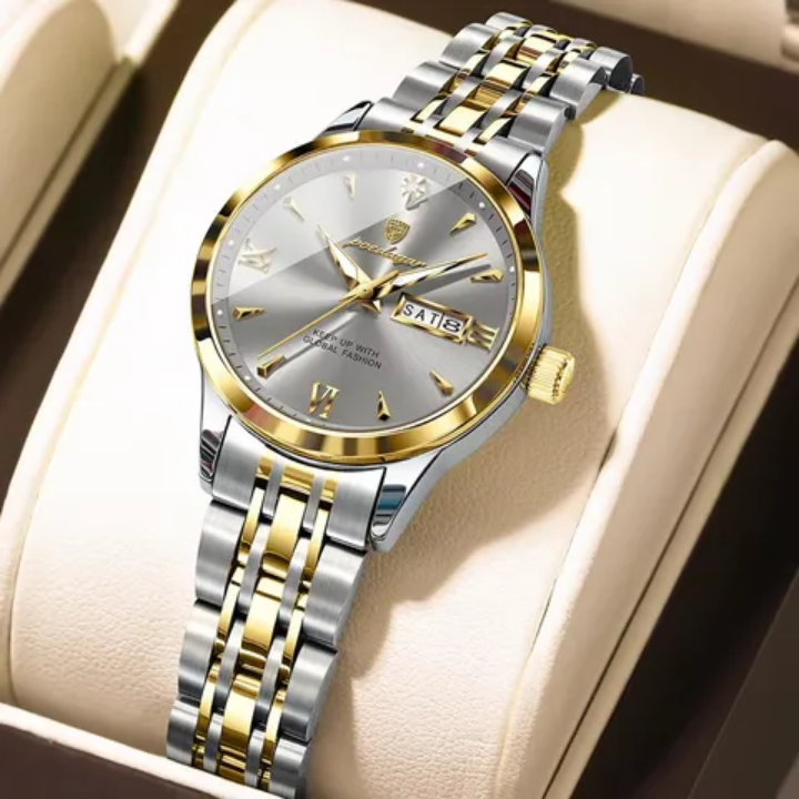 Poedagar 504 Luxury Luminous Watch For Woman (Silver+Gold+Grey) Poedagar 504 Luxury Luminous Watch For Woman (Silver+Gold+Grey)