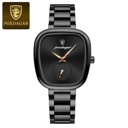 Poedagar 783 Waterproof Luxury Female Watch (Black)