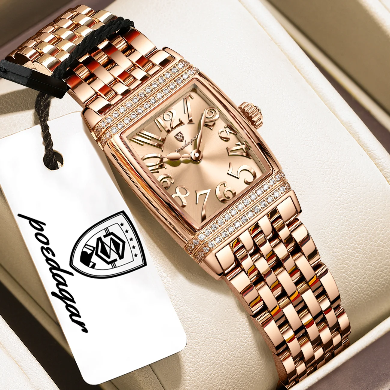 Poedagar 799 Luxury Stainless Steel Fashion Quartz Watch For Woman (Rose Gold+Gold) Poedagar 799 Luxury Stainless Steel Fashion Quartz Watch For Woman (Rose Gold+Gold)