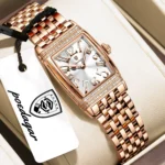 Poedagar 799 Luxury Stainless Steel Fashion Quartz Watch For Woman (Rose Gold+White)